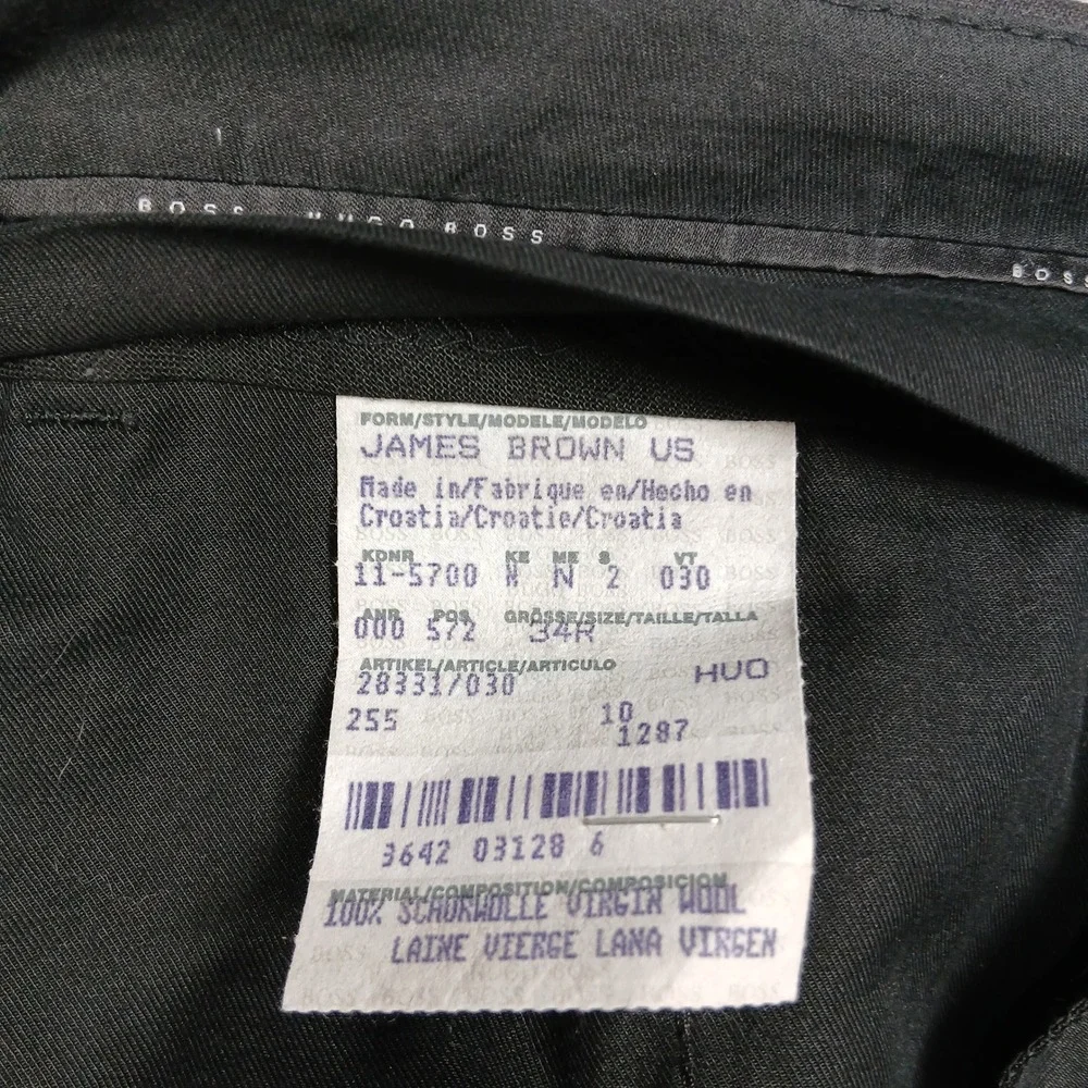 Hugo‎ Boss Dress Pants Men's 32x30 Black James Brown US Wool Blend